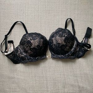 Victoria’s Secret 32D Push-Up, Black Lace, NWT